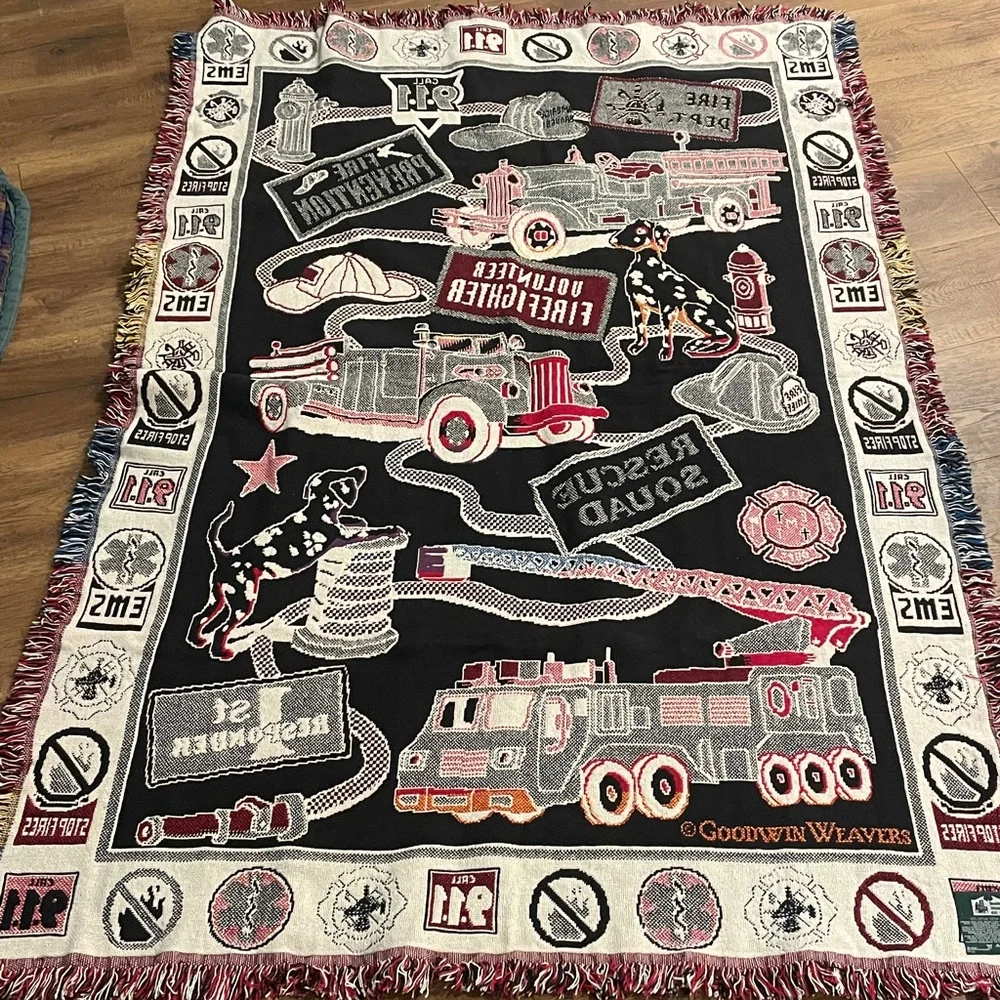 Goodwin Weavers 100% Cotton Woven First Responders Blanket Throw